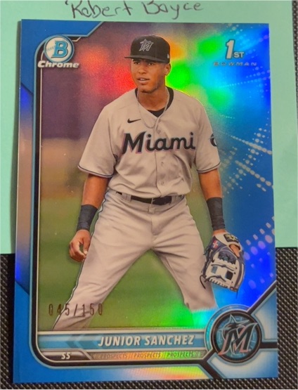 2022 Bowman Chrome Prospects #BCP-111 Junior Sanchez — front