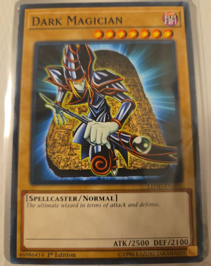 1996 Yu-Gi-Oh! Legendary Dragon Decks #LEDD-ENA01 Dark Magician — front