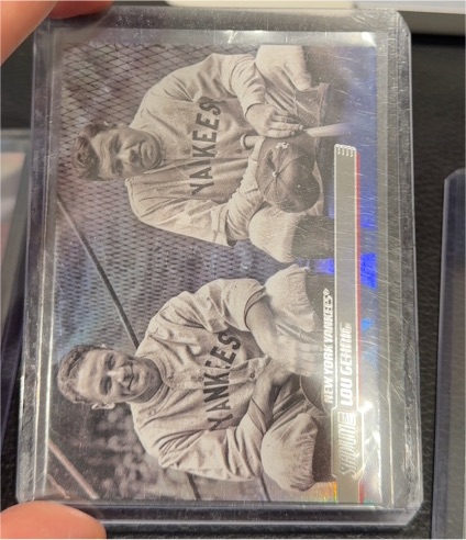 2014 Stadium Club Foilboard #/25 Babe Ruth Lou Gehrig — front