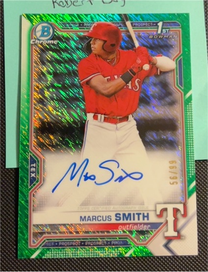 2021 Bowman Chrome Prospects #CPA-MS Marcus Smith — front