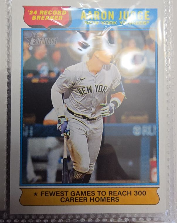 2025 Topps Heritage #3 Aaron Judge '24 Record Breaker — front