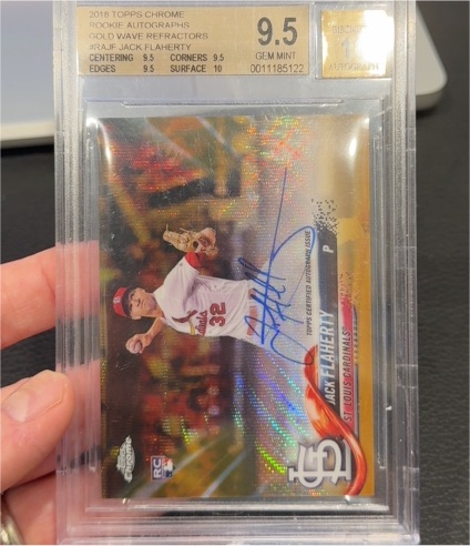 2018 Topps Chrome Rookie Autographs #RA-JF Jack Flaherty — front