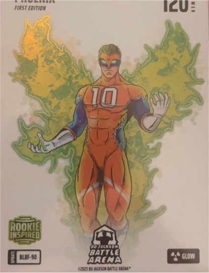 2025 Bo Jackson Battle Arena Alpha Update Phoenix Glow Battlefoil Bo Nix #BF-90 — front
