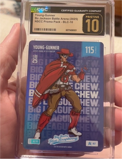 2025 NSCC Big League Chew Bo Jackson Battle Arena Young-Gunner #BLC-10 Steve Young — front