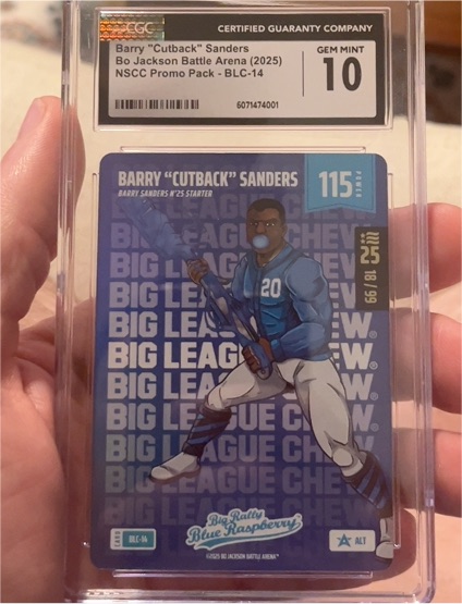 2025 Bo Jackson Battle Arena NSCC Promo Pack BLC-14 Barry "Cutback" Sanders — front