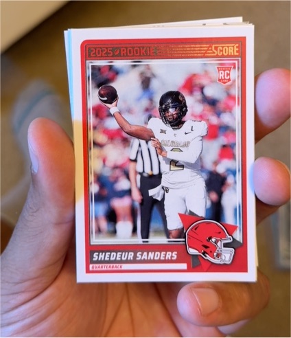 2025 Panini Score #15 Shedeur Sanders — front