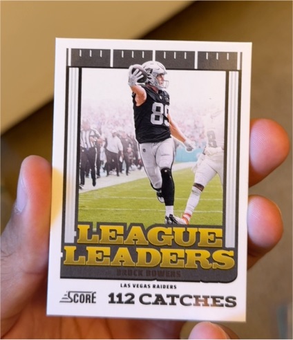 2025 Panini Score Football League Leaders #12 Brock Bowers — front