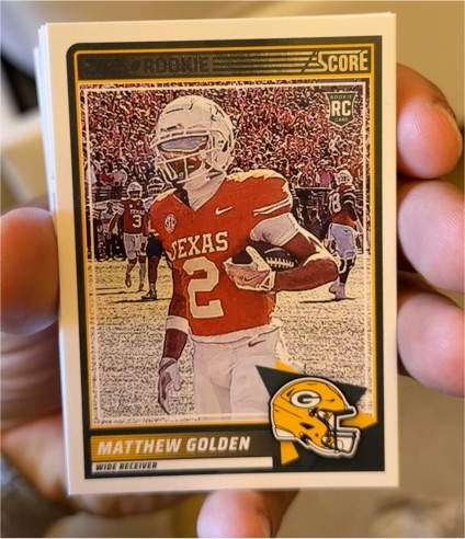 2025 Panini Score #56 Matthew Golden Rookie — front