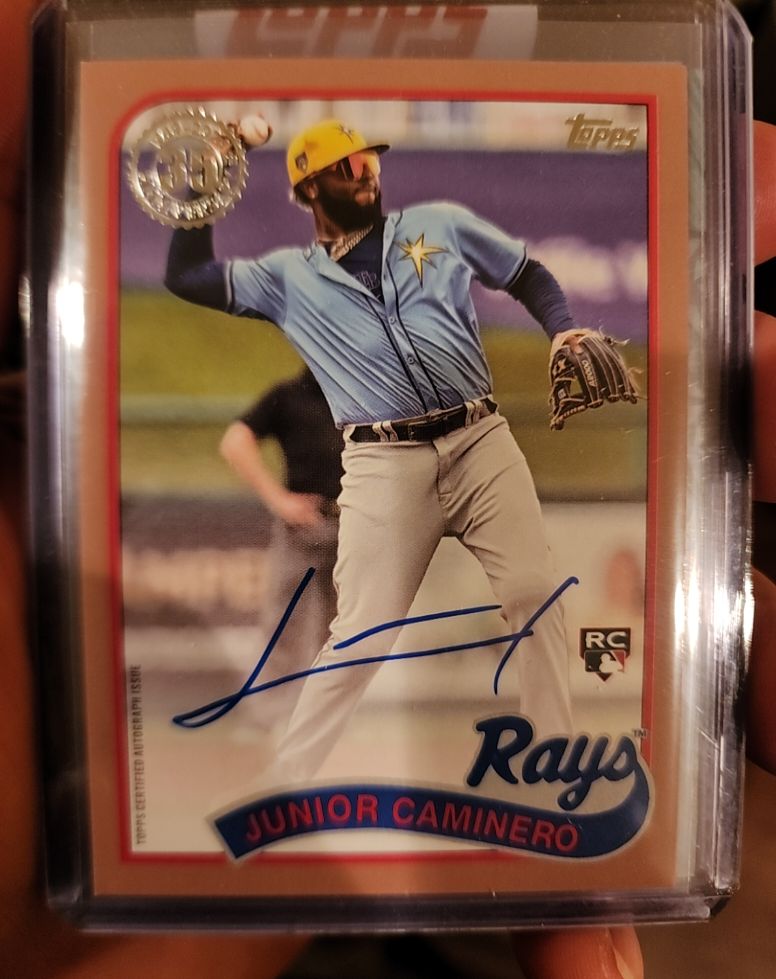 2024 Topps Update 35th Anniversary #89AU-JC Junior Caminero — front