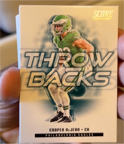 2025 Panini Score #17 Cooper DeJean Throwbacks — front