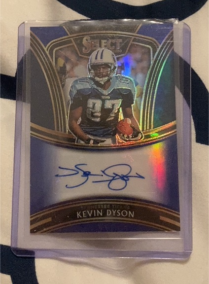 2020 Panini Select Signatures #SS-KDY Kevin Dyson — front