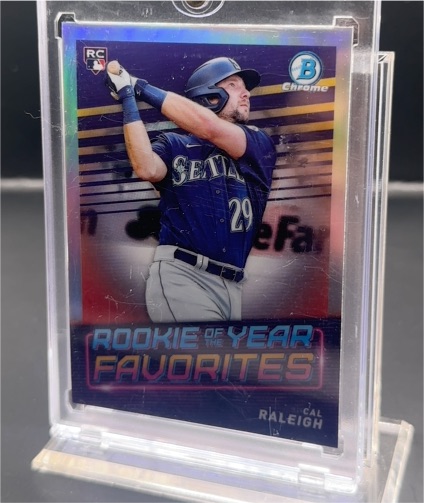 2022 Bowman Chrome #ROYF-7 Cal Raleigh Rookie of the Year Favorites — front