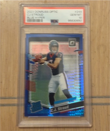 2023 Donruss Optic #244 C.J. Stroud Blue Hyper — front