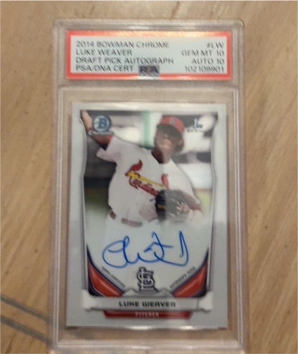 2014 Bowman Chrome Draft Pick Autograph #BCA-LW Luke Weaver — front
