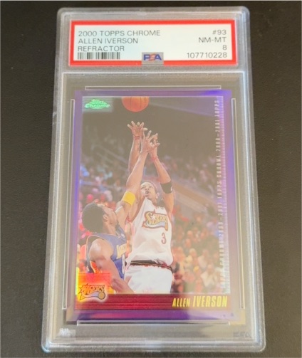 2000 Topps Chrome #93 Allen Iverson Refractor — front