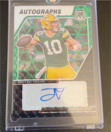 2023 Panini Mosaic Autographs Jordan Love — front