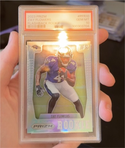 2023 Panini Prizm #PFR10 Zay Flowers Flashback Rookie Silver — front