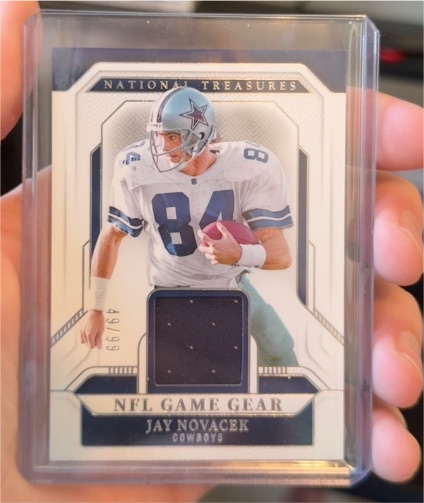 2018 Panini National Treasures NFL Game Gear #69 Jay Novacek — front