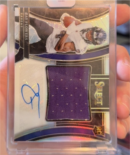 2023 Panini Select Rookie Patch Autograph #RPA Zay Flowers — front