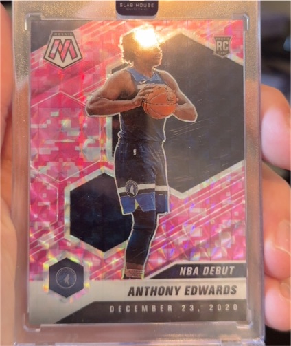 2020-21 Panini Mosaic #261 Anthony Edwards NBA Debut Rookie Card — front