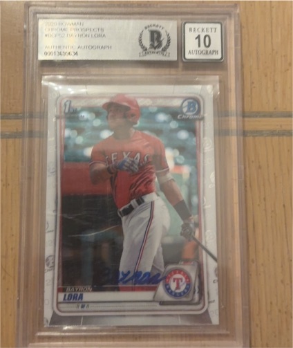2020 Bowman Chrome Prospects #BCP52 Bayron Lora — front