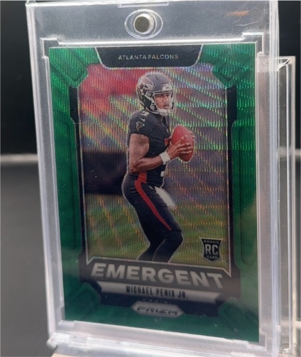 2024 Panini Prizm #20 Michael Penix Jr. Emergent Green Wave Rookie — front