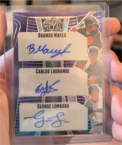 2023 Leaf Metal Triple Auto Brando Mayea Carlos Lagrange George Lombard Jr — front