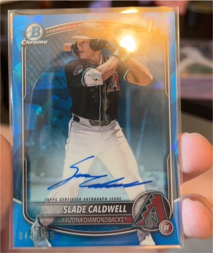 2025 Bowman Chrome #CPA-SC Slade Caldwell — front