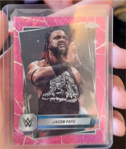 2025 Topps Chrome WWE #100 Jacob Fatu — front