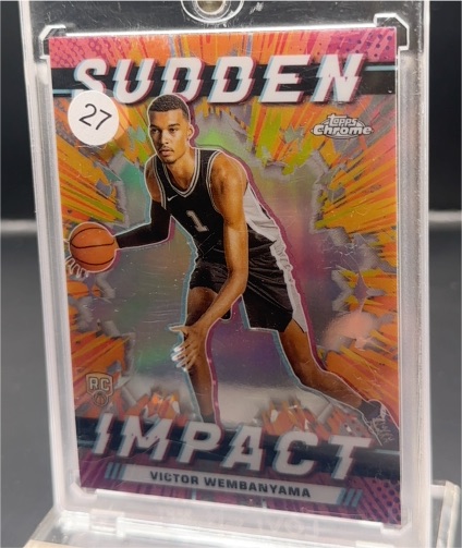 2023-24 Topps Chrome #SI-1 Victor Wembanyama Sudden Impact Rookie — front