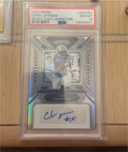 2023 Panini Prizm #SSCHRJ Chris Johnson Sensational Signature — front