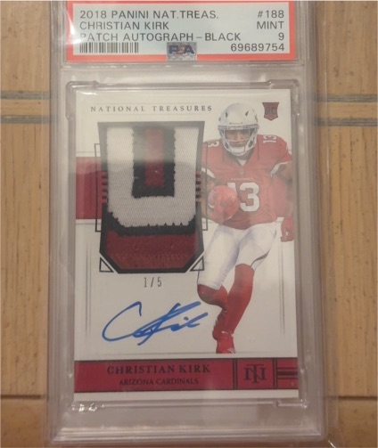 2018 Panini National Treasures #188 Christian Kirk — front