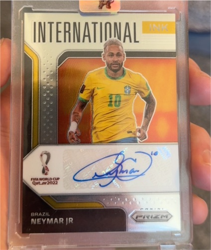 2022 Panini Prizm World Cup Qatar International Ink Neymar Jr #I-NJR — front
