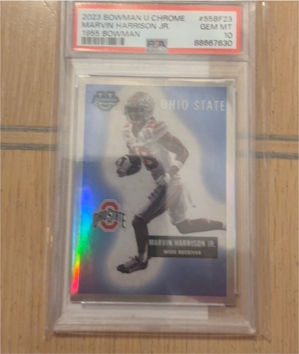 2023 Bowman University Chrome #55BF-23 Marvin Harrison Jr. — front