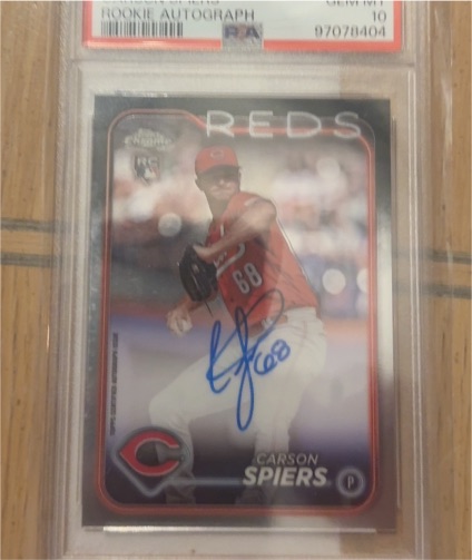 2024 Topps Chrome #RA-CSP Carson Spiers Rookie Autograph — front