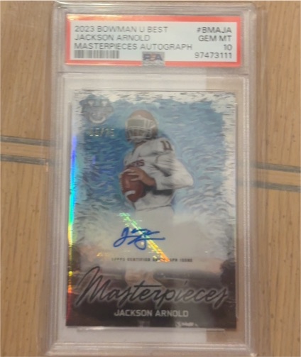 2023 Bowman U Best #BMA.JA Jackson Arnold Masterpieces Autograph — front