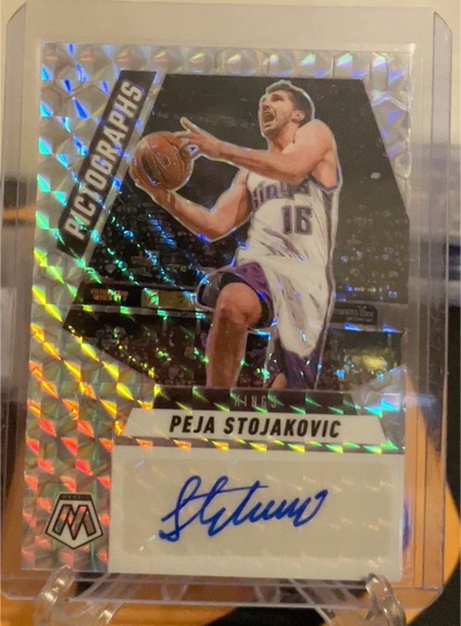 2024-25 Panini NBA Mosaic Pictographs #PM-PEJ Peja Stojakovic — front