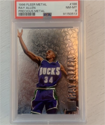 1996 Fleer Metal #186 Ray Allen — front