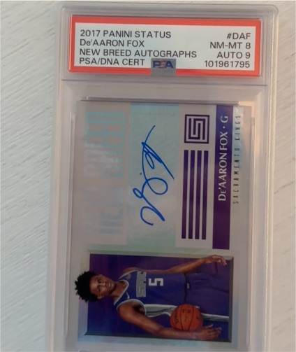 2017 Panini Status #DAF De'Aaron Fox New Breed Autographs — front