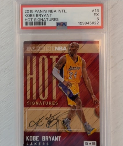 2015 Panini NBA International Hot Signatures #13 Kobe Bryant — front