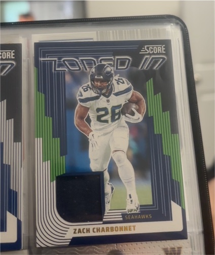 2025 Panini Score Zoned In #ZON-ZCH Zach Charbonnet — front