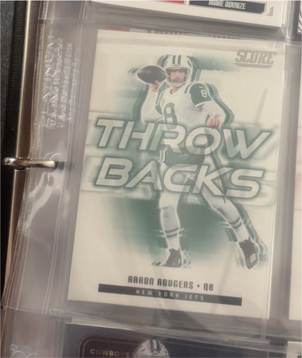2025 Panini Score Throw Backs #10 Aaron Rodgers — front