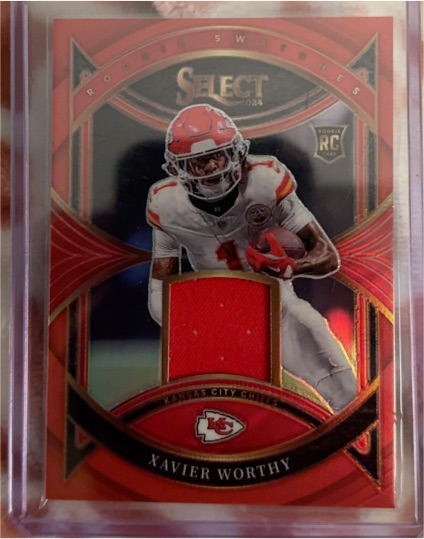 2024 Panini Select Rookie Swatches #RS-XWY Xavier Worthy — front