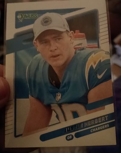 2021 Donruss #70b Justin Herbert No Helmet — front