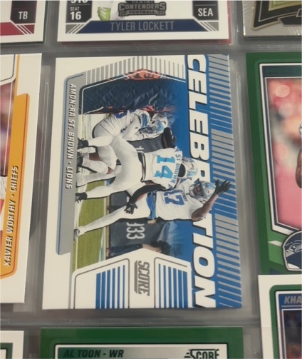 2023 Score Football #19 Aldon Smith Celebration Insert — front