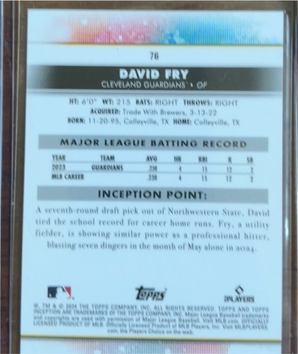2025 Topps #401 David Fry — front