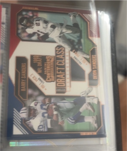 2024 Panini Contenders #1 Barry Sanders / Deion Sanders Draft Class Contenders — front