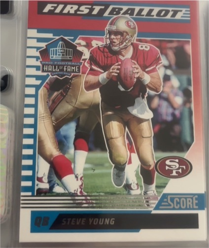 2025 Panini Score First Ballot #1 Steve Young — front