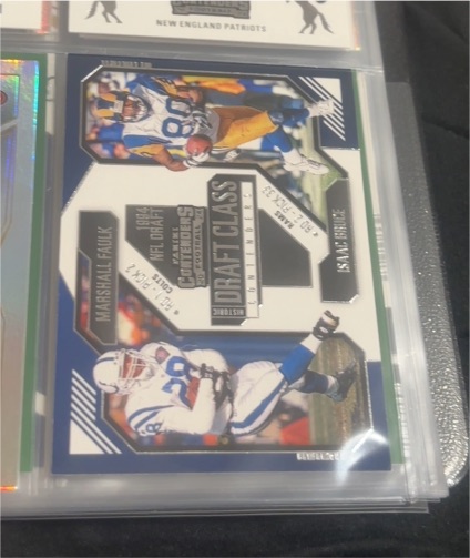 2024 Panini Contenders #14 Marshall Faulk / Isaac Bruce Historic Draft Class — front