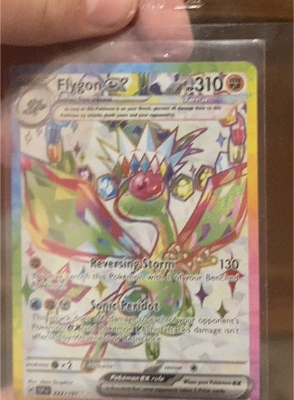 2024 Pokemon TCG SV08 #222 Flygon EX Surging Sparks — front